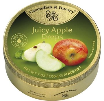 Cavendish & Harvey Juicy Apple Drops -Doos 9 blikken