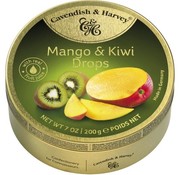 Cavendish &amp; Harvey Mango & Kiwi Drops -Doos 9 blikken