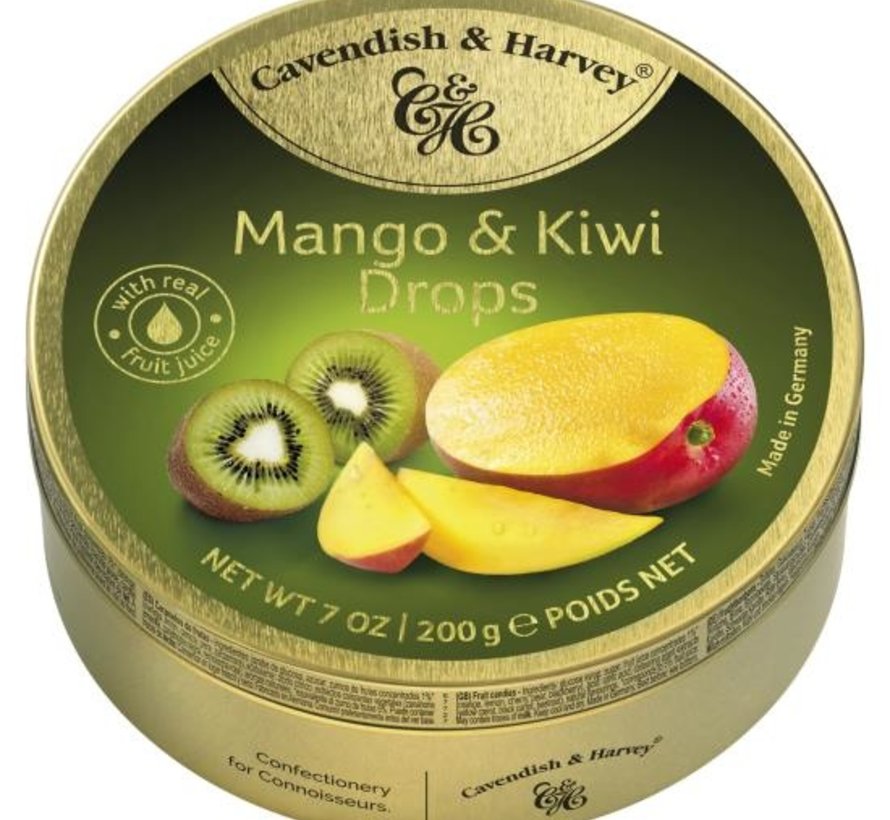 Mango & Kiwi Drops -Doos 9 blikken