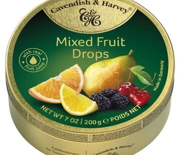 Cavendish &amp; Harvey Mixed Fruit Drops -Doos 9 blikken