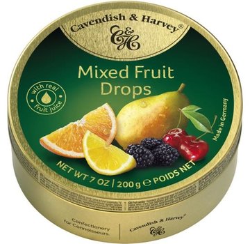 Cavendish &amp; Harvey Mixed Fruit Drops -Doos 9 blikken