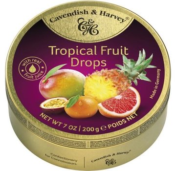 Cavendish & Harvey Tropical Fruit Drops -Doos 9 stuks