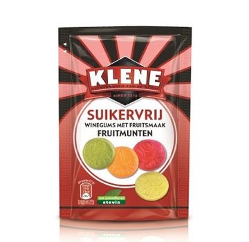 Klene Fruitmunten Suikervrij- 105 gram -doos 12 stuks