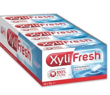 Xylifresh Peppermint Blauw -Doos 24 stuks