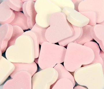 Fortuin Reuze Roze Witte Vruchten Harten -Doos 3 kilo
