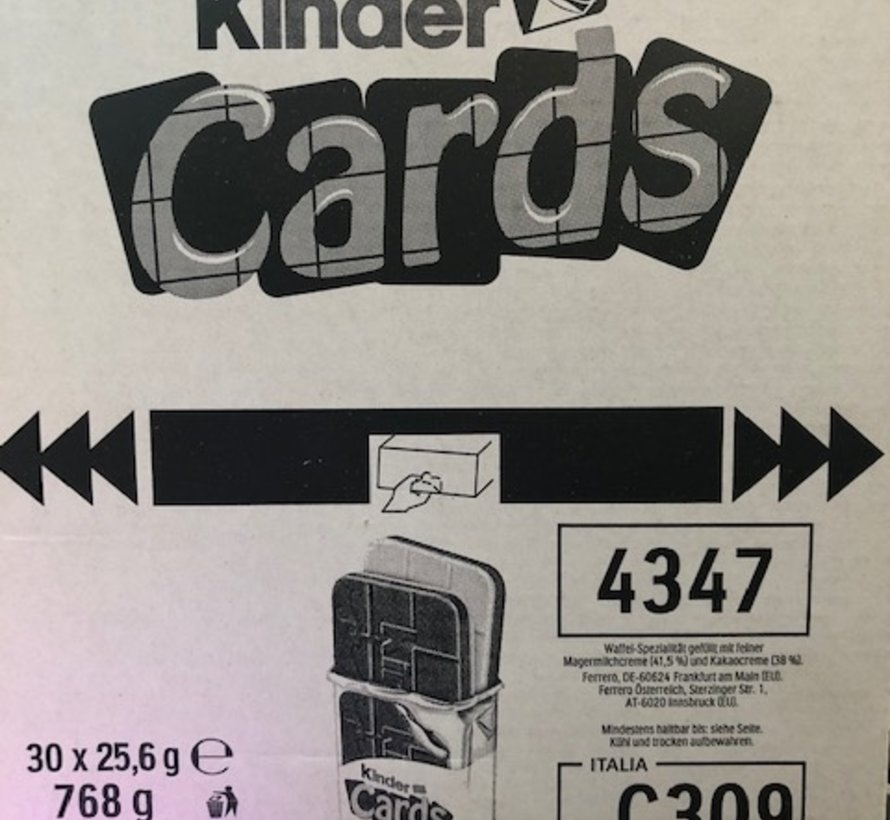 Kinder Cards -Doos 30 x 25,6 gram