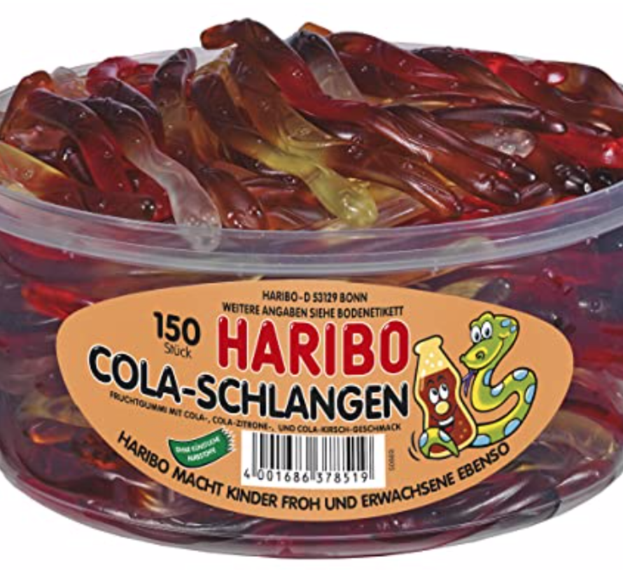 Halloween Haribo Cola Slangen -Silo 150 stuks