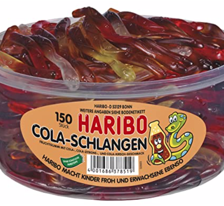 Haribo Cola Slangen -Silo 150 stuks