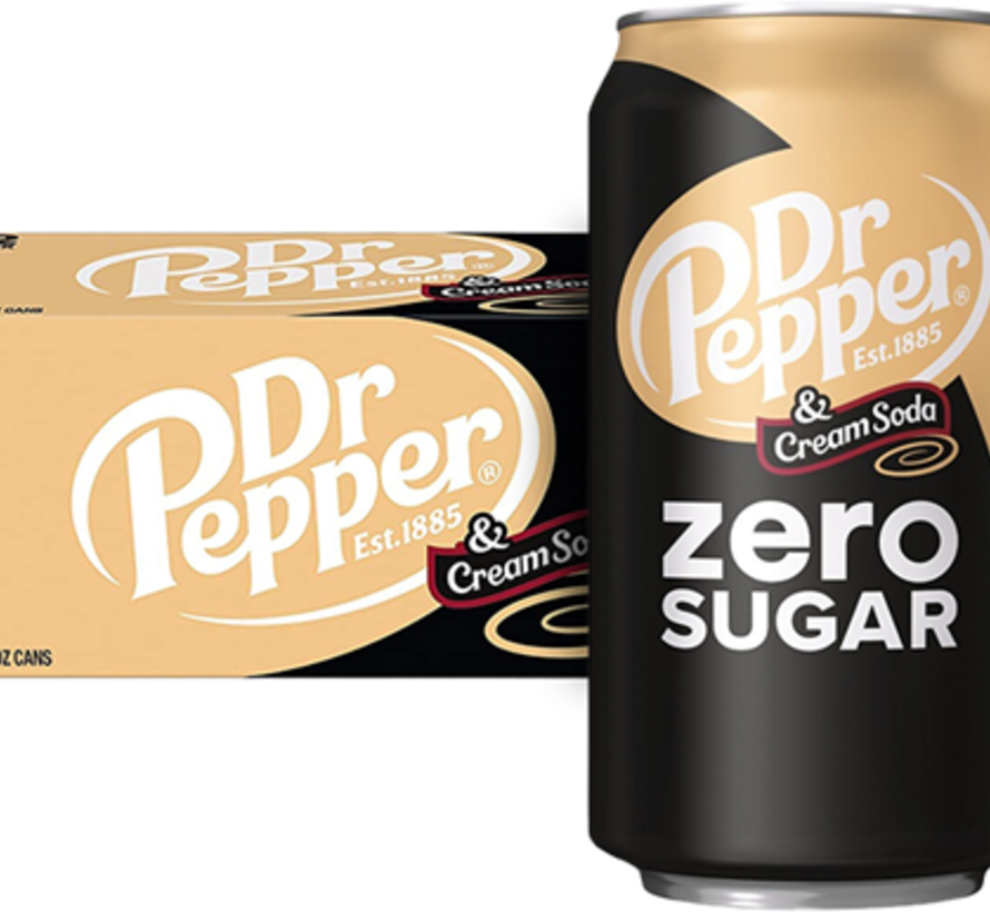 Dr Pepper Cream Soda ZERO Sugar- Tray 12 stuks