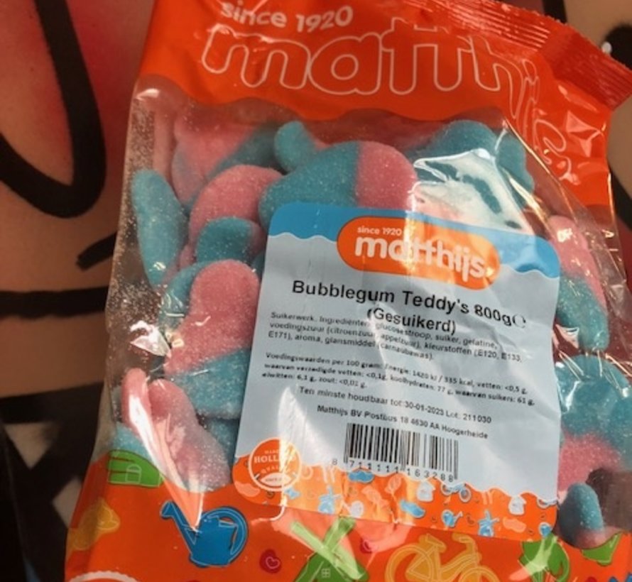 Roze Blauw Bubblegum Teddy's