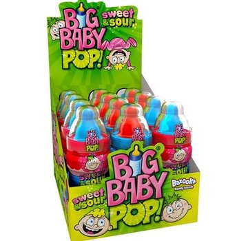 Bazooka Big Baby Pop MEGA SOUR -Doos 12 Stuks