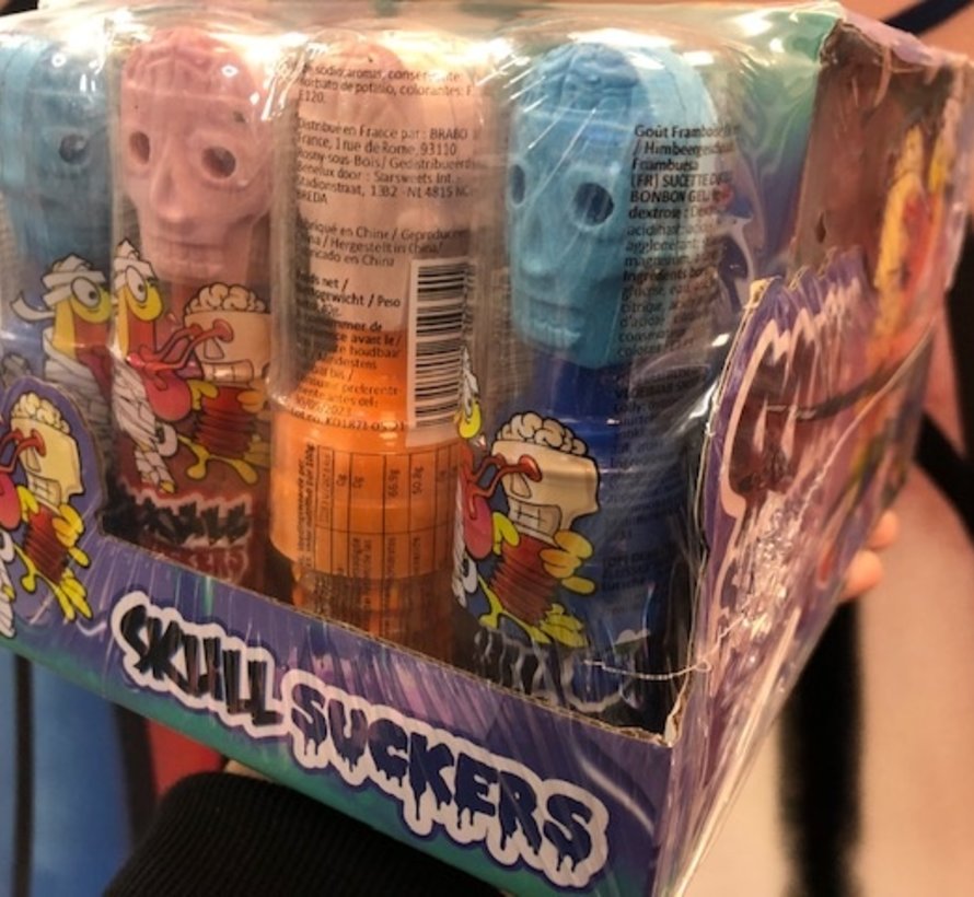 Halloween Skull Suckers -Doos 24 stuks