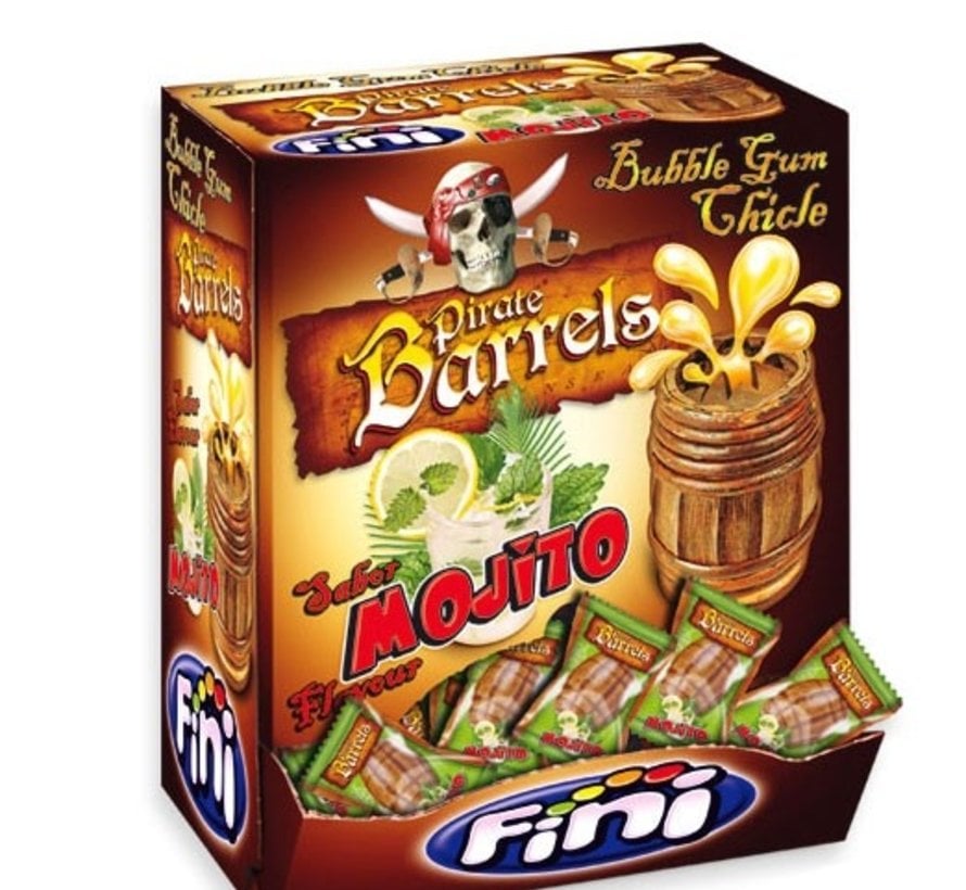 Mojito Pirate Barrel Bubble Gum -Doos 200 stuks