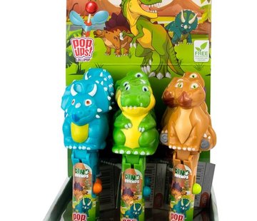 Dino Friends Pop Ups Lolly -Doos 12 stuks