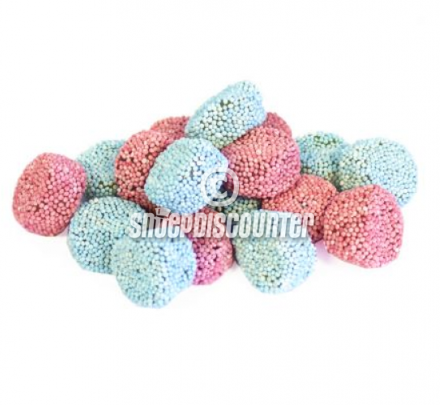 Jelly Anijs Buttons Roze Blauw -zak 400 gram