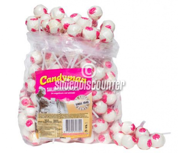 CandyMan Salmiak lollies Knotsen -100 Stuks
