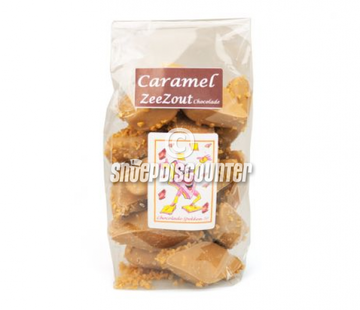 Snoepdiscounter Chocolade Spekjes Caramel Zeezout -zak 200 gram