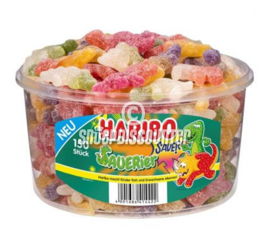 Haribo Zure SAUERier - Dino - silo 150 stuks
