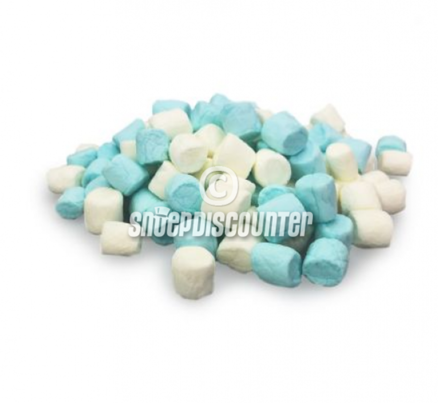 Mini Marshmallows spekmix blauw-wit -1 kilo