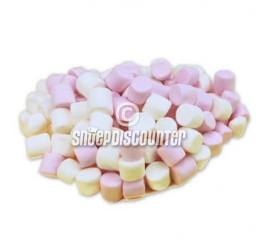 Mini Marshmallows Roze-Wit -Zak 1 Kilo