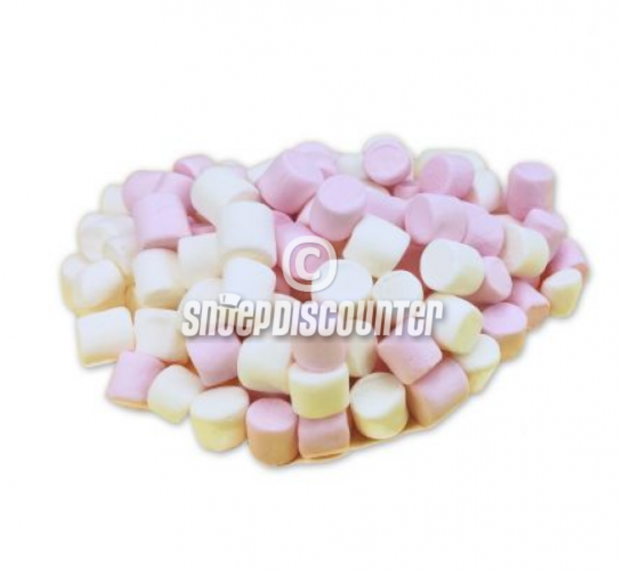 Mini Marshmallows Roze-Wit -Zak 1 Kilo