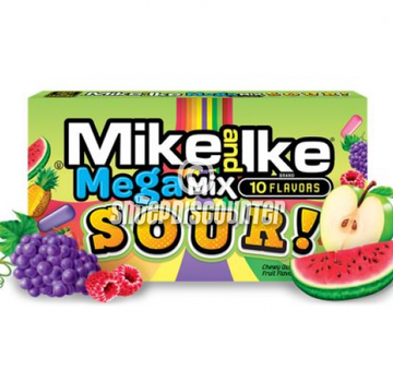 Mike & Ike Mega Mix Sour -Doos 12 stuks