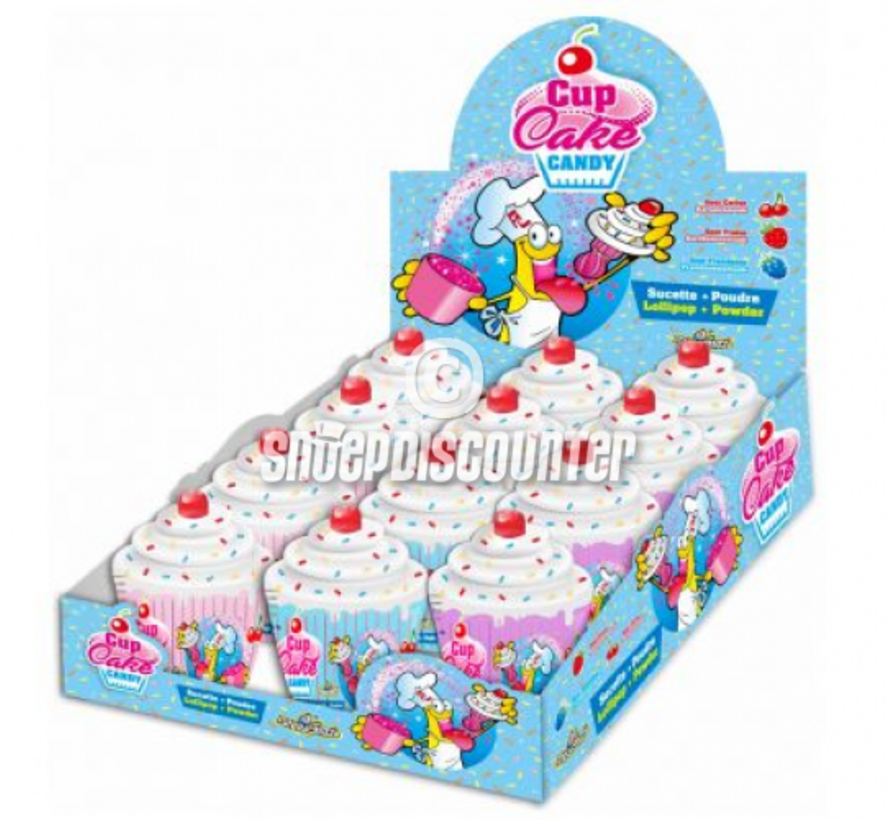 Cup Cake Lolly Dip&Lick -Doos 12 stuks
