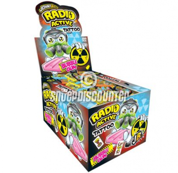 Johnny Bee Radio Active Tattoo Bubblegum -Doos 200 stuks