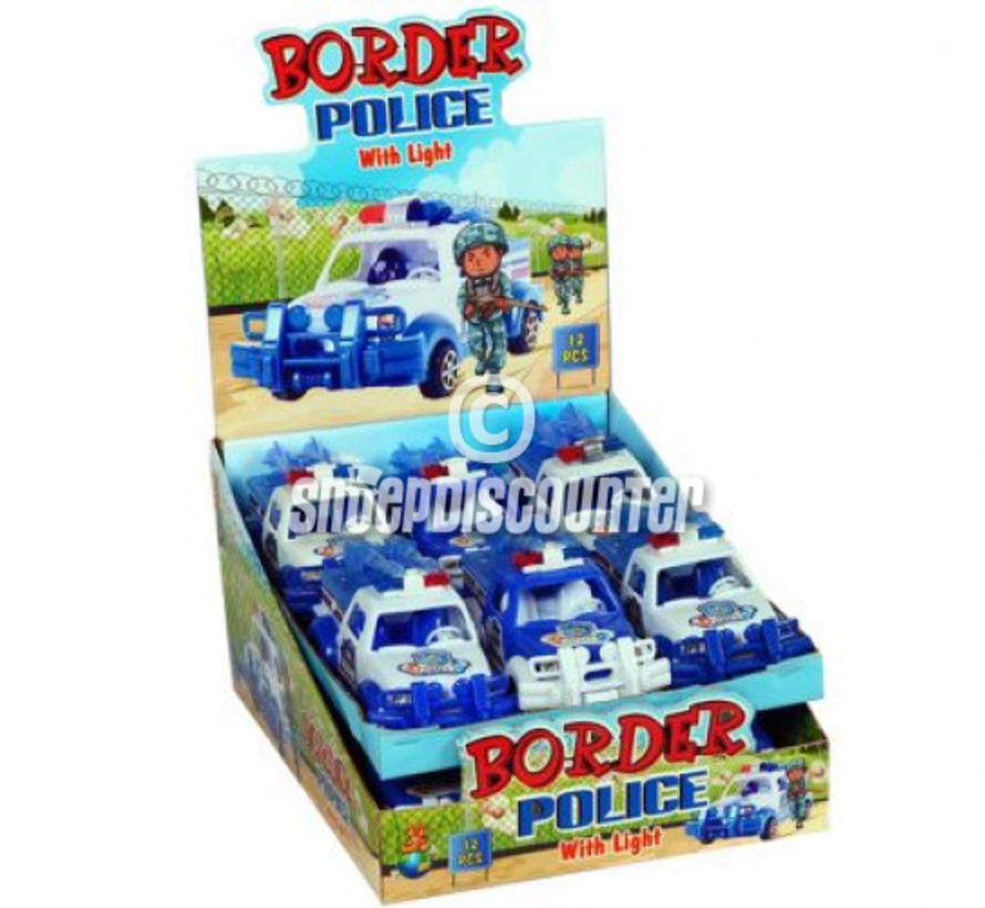 Politie Grensbewaking  auto met licht -Doos 12 stuks