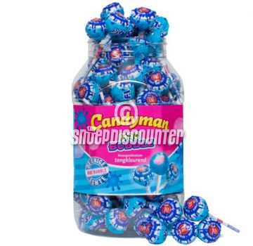 CandyMan Mister Mac Bubble Painter Lollies - Pot 100 Stuks