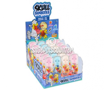Johnny Bee Skull Suckers -Doos 24 stuks
