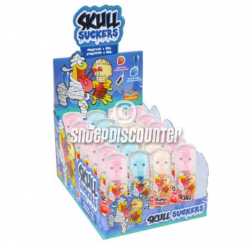 Johnny Bee Skull Suckers -Doos 24 stuks