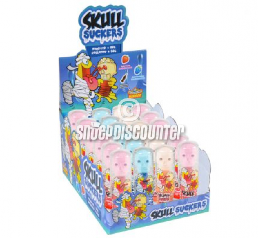Halloween Skull Suckers -Doos 24 stuks