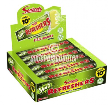 Swizzels VEGGIE Snap&Crackle Refresher Sour Apple -Doos 60 stuks