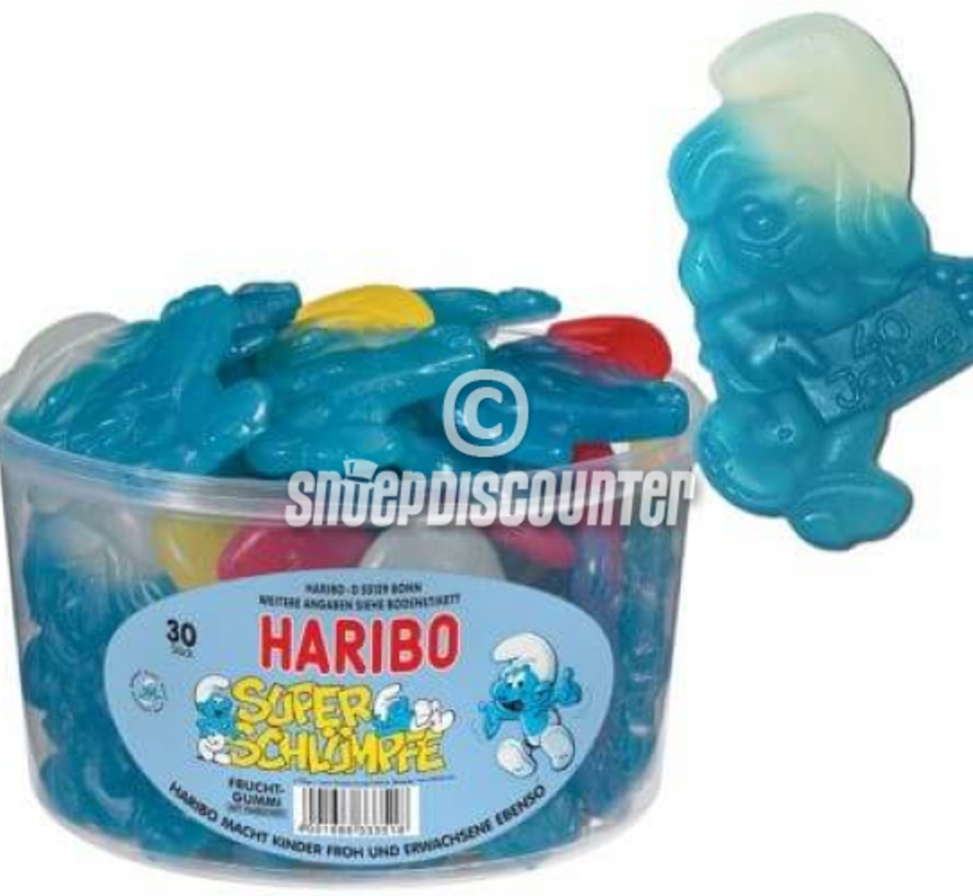 Haribo Super Smurfen-Silo 30 stuks Veggie