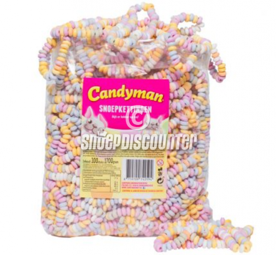 Candyman Retro Snoepkettingen Zak 100 Stuks
