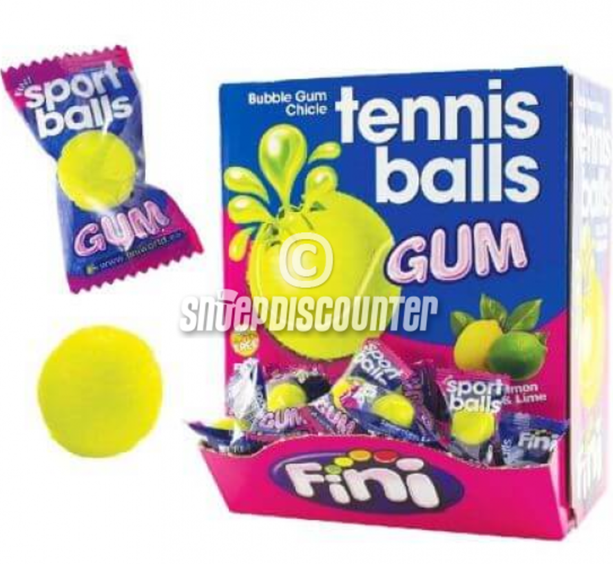 Fini Tennis Balls Bubble Gum Doos 200 Stuks