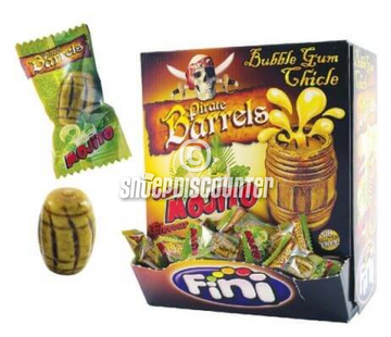 Fini MOJITO Pirate Barrel Bubble Gum -Doos 200 stuks