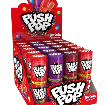 Bazooka Push Pop -Doos 20 stuks