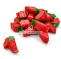 Gevulde aardbei partjes, strawberry slices