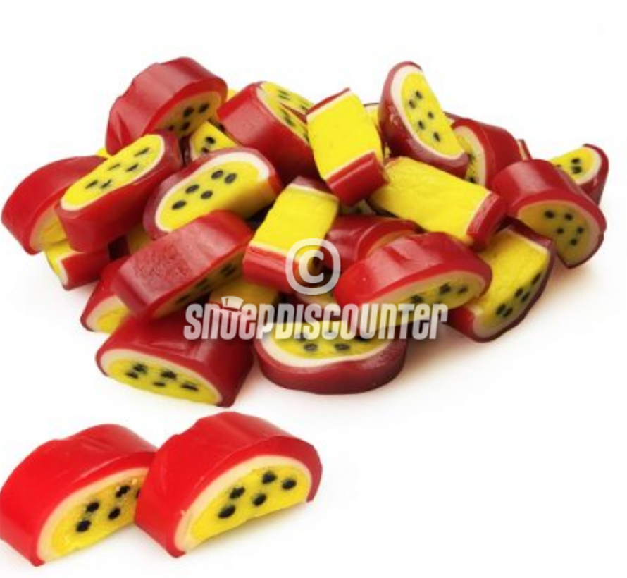 Passie vrucht partjes, passion fruit slices