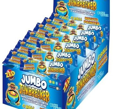 zed Jumbo Jawbreaker Mouth Painter Blue Razz -Doos 20 stuks