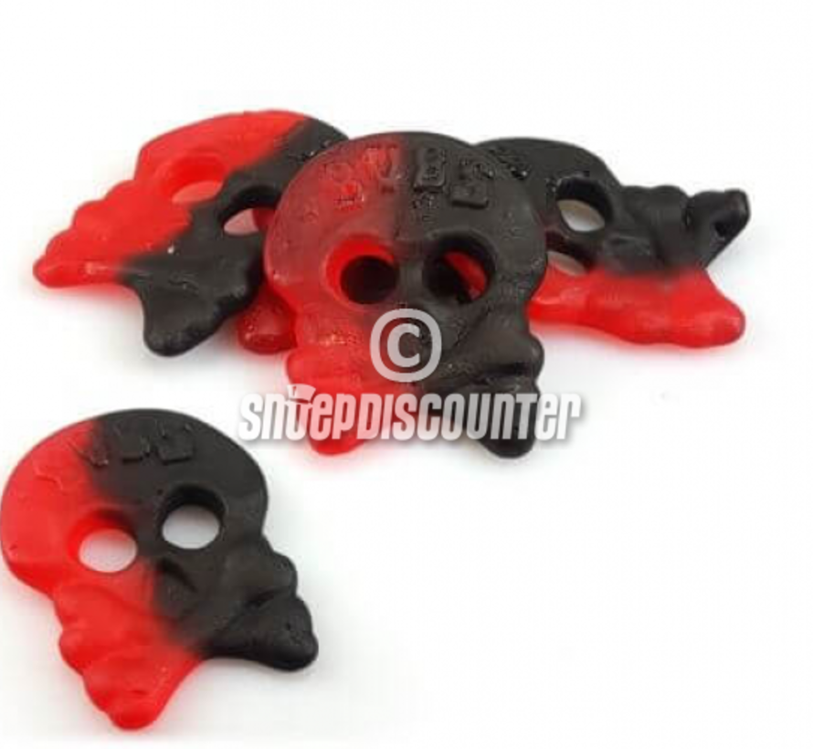 Bubs VEGGIE Drop Framboos Skull Schedels -Bulk 4 kilo
