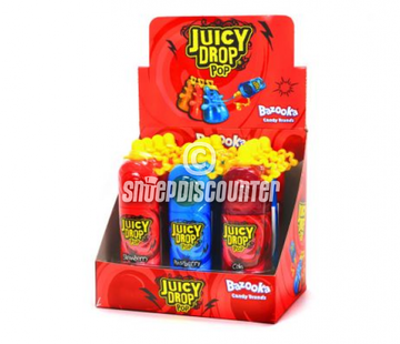 Bazooka Juicy Drop Pop -Doos 12 stuks