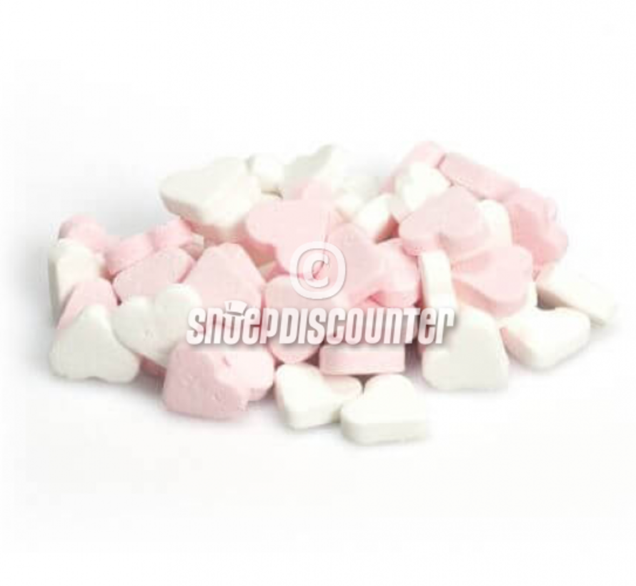 Roze Pepermunt Mini Hartjes 1 Kilo