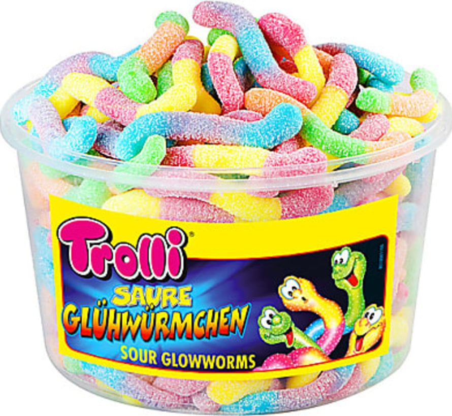 Trolli Zure Gloeiwormen -Silo 150 stuks
