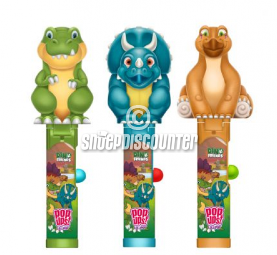 Dino Friend Pop Ups Lolly -Doos 12 stuks