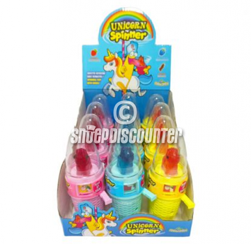 Unicorn Spinner Lolly -Doos 12 stuks