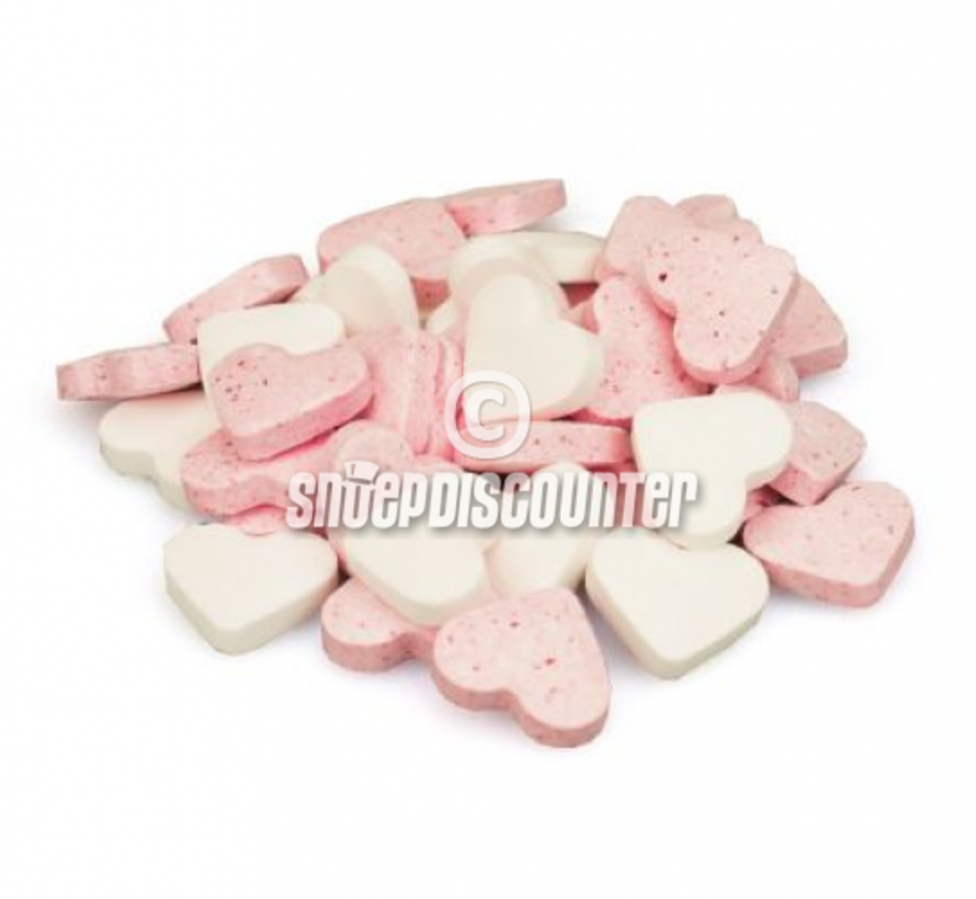 Roze Wit Dextrose Hartjes -1 Kilo