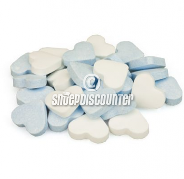 Baby snoep Blauw Wit Dextrose Hartjes - 1 Kilo